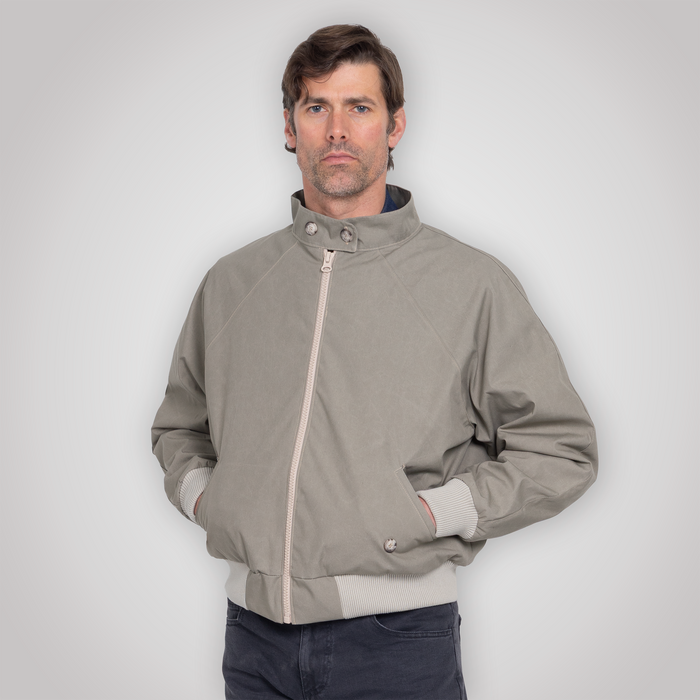 Harrington Jacket - Pewter Cream