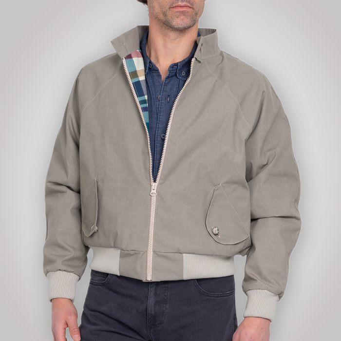Harrington Jacket - Pewter Cream