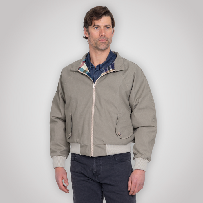 Harrington Jacket - Pewter Cream