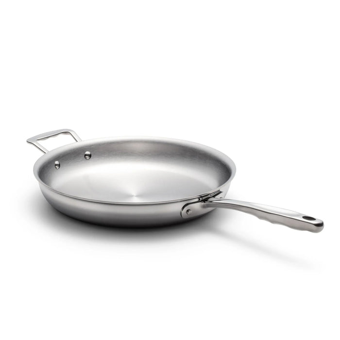11.5 Inch Stainless Steel Fry Pan Side View