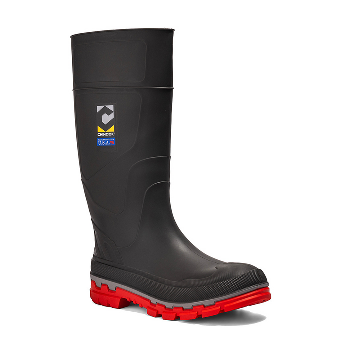 Kickaxe 15" Waterproof Rubber Boot - Grey/Orange