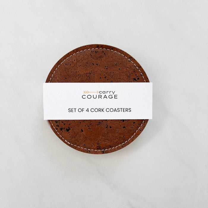 SET OF 4 CORK COASTERS