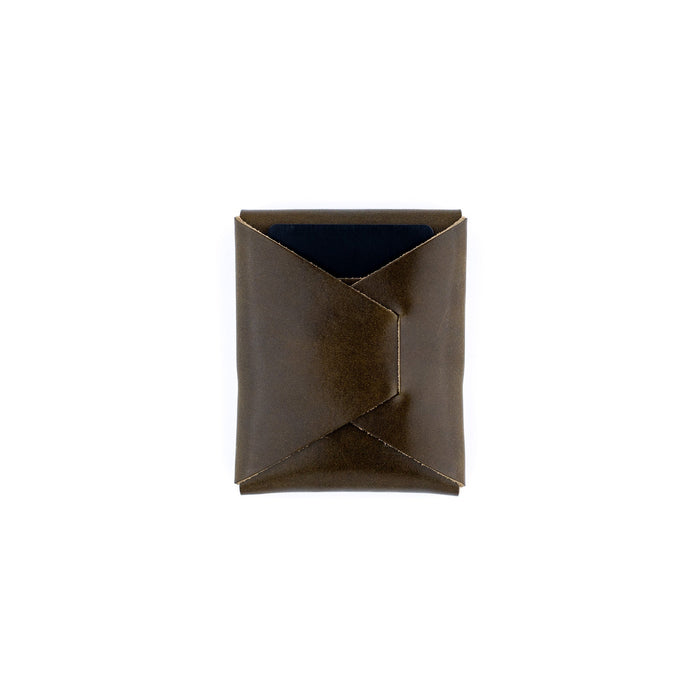 Brown leather wallet on a white background