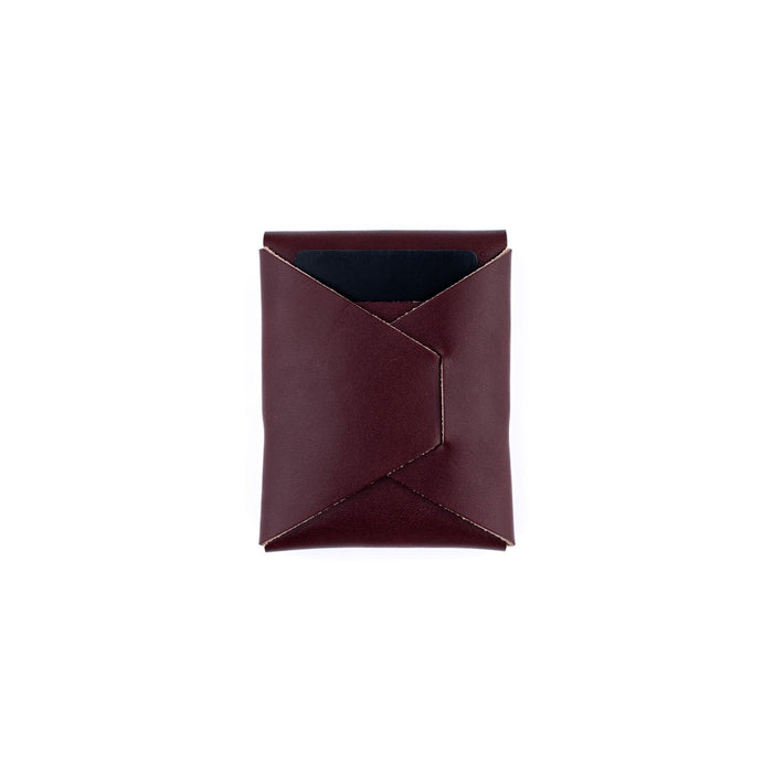 Brown leather wallet on a white background