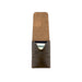 Brown leather wallet with cork interior on a white background