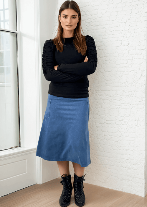 Alyssa Very Versatile Cotton Skirt Pink Denim