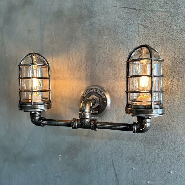 Black Iron Pipe Light Fixture - The Ironforge