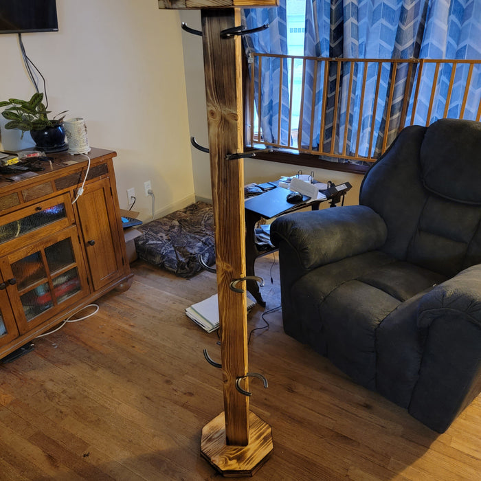 Handcrafted 8-Cowboy Hat Vertical Rack Organizer