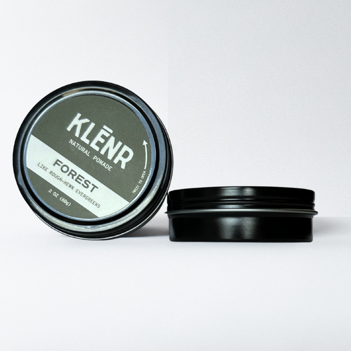 KLENR Forest natural pomade jar with lid on a white background