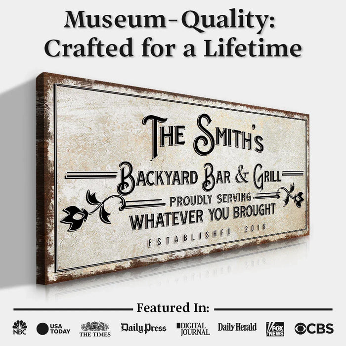 Backyard Bar & Grill Sign