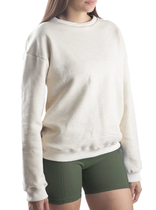 Cream Mid-Weight Fleece Crew Stars Sweatshirt