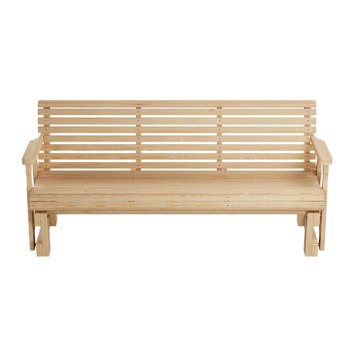 Amish Casual Heavy Duty Roll Back 6 Foot Treated Porch Glider