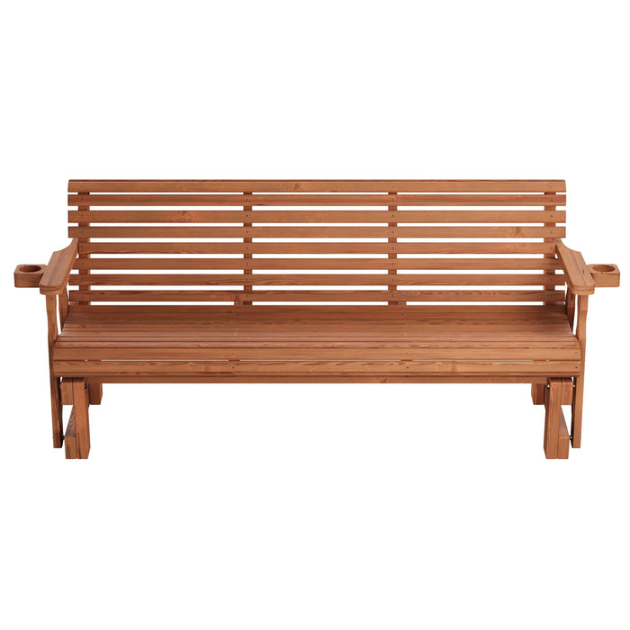 Amish Casual Heavy Duty Roll Back 6 Foot Treated Porch Glider