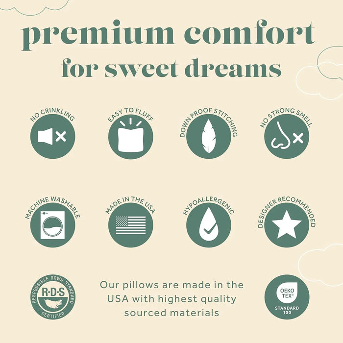 Toddler Pillow - Super Soft European Goose Down