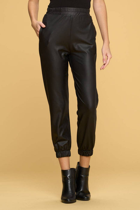 Made in USA Faux Leather Pants with Pockets
