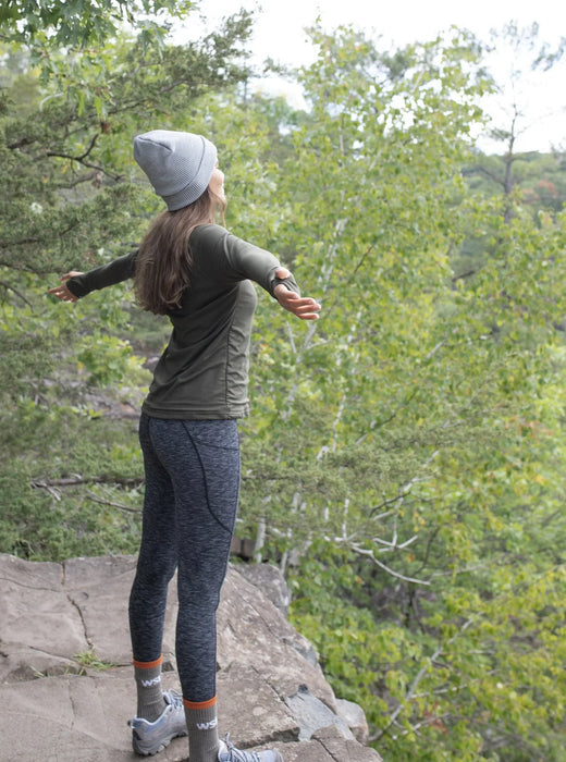 Tri-Heather Pocketed Legging No inseam