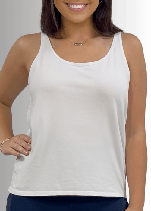 Twenty Four Seven Cotton Tank in Light Denim