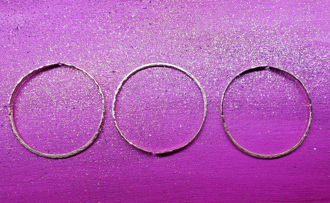 Stackable Hammered Double Canted Angle Bangles