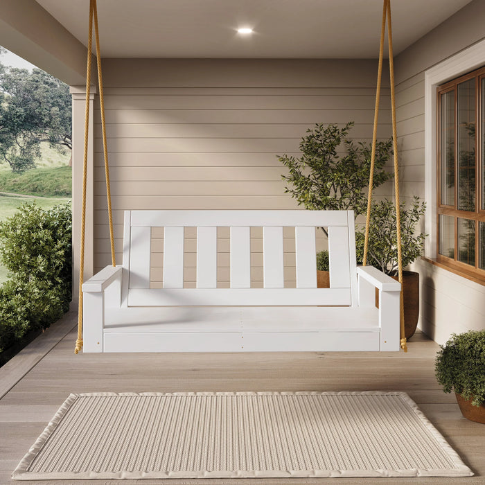 Porchgate Amish Heavy Duty 700 Lb 4-Foot Ardmore Porch Swing - Oak Stain