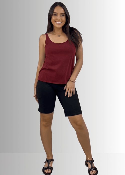 Twenty Four Seven Cotton Tank in Burnt Red Clay
