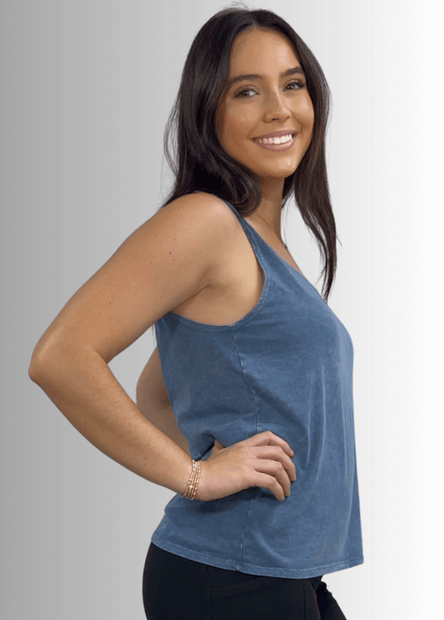 Twenty Four Seven Cotton Tank in Dark Moss Green