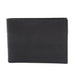Black leather wallet on a white background