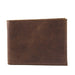 Brown leather wallet on a white background