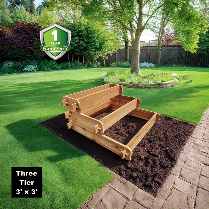 Timberlane Gardens Raised Garden Bed Kit 3 Tiered Pyramid Elevated Planter