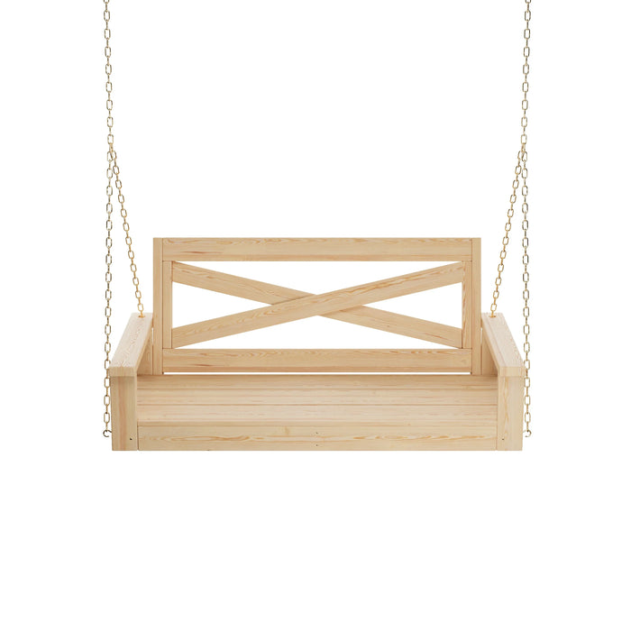 Porchgate Amish Heavy Duty 700 Lb 4-Foot Boardwalk Porch Swing - Unfinished