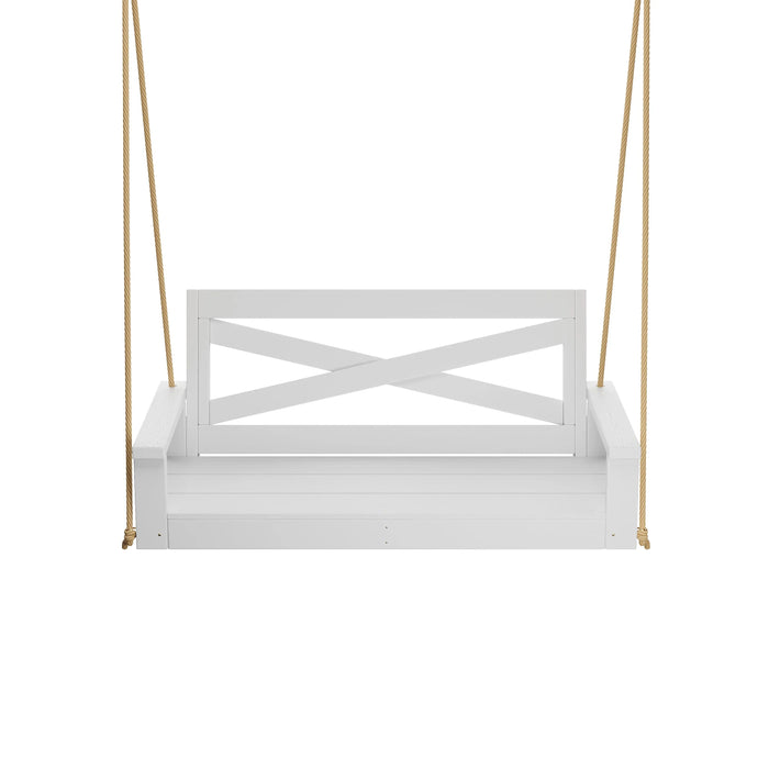 Porchgate Amish Heavy Duty 700 Lb 4-Foot Boardwalk Porch Swing - Pure White