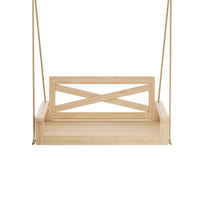 Porchgate Amish Heavy Duty 700 Lb 4-Foot Boardwalk Porch Swing - Unfinished