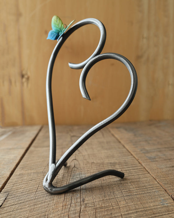 Heart & Butterfly Sculpture