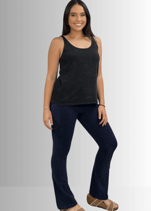 Twenty Four Seven Cotton Tank in Dark Moss Green