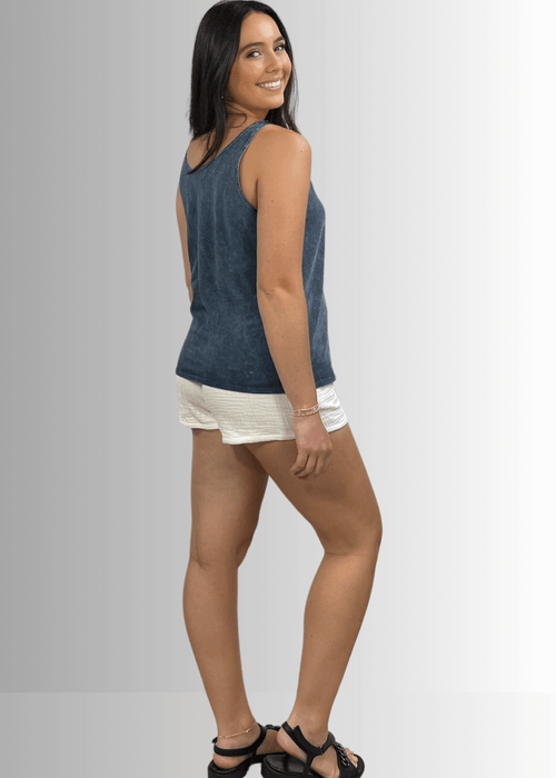 Twenty Four Seven Cotton Tank in Dark Moss Green