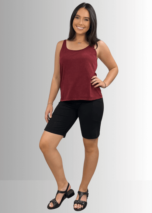 Twenty Four Seven Cotton Tank in Burnt Red Clay