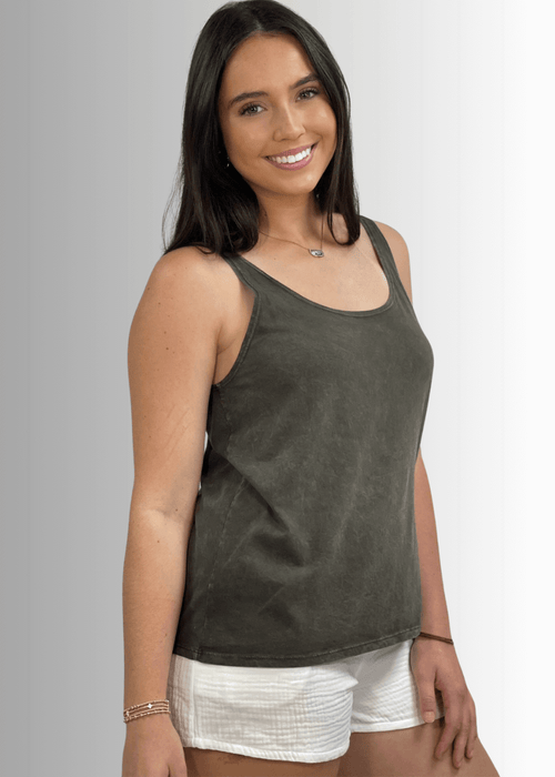 Twenty Four Seven Cotton Tank in Burnt Red Clay