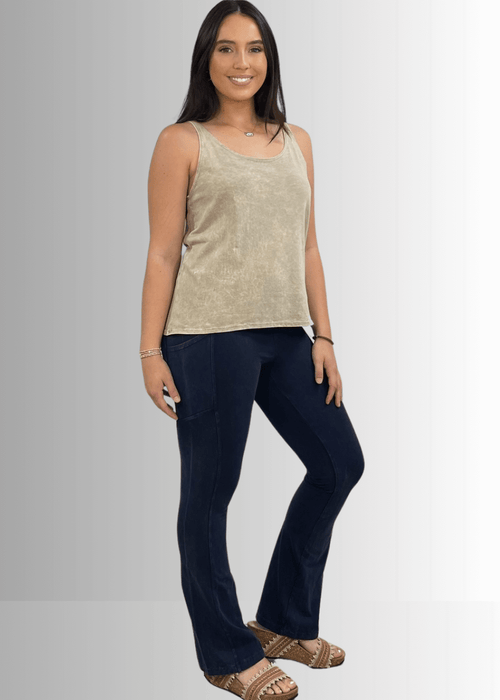 Twenty Four Seven Cotton Tank in Stone