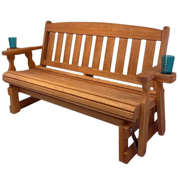 Amish Casual 4 Foot Mission Wood Porch Glider
