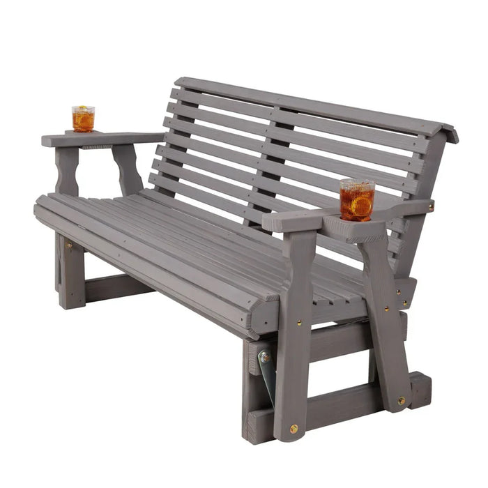 Amish Casual Heavy Duty Roll Back 5 Foot Treated Porch Glider