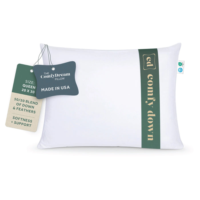 Bed Pillow 50/50 Down Feather Blend