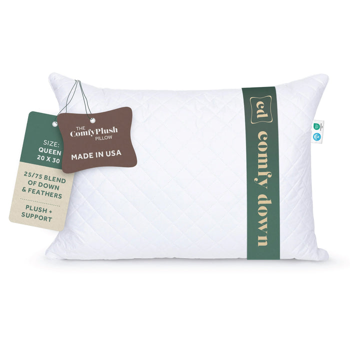 Supportive Bed Pillow, Premium Down and Feather Fill