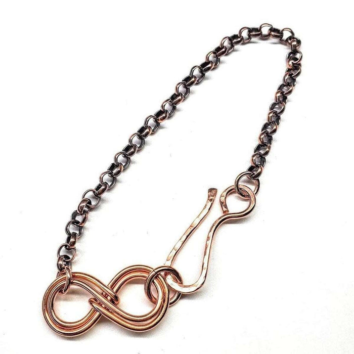 Copper Double Infinity Chain Bracelet