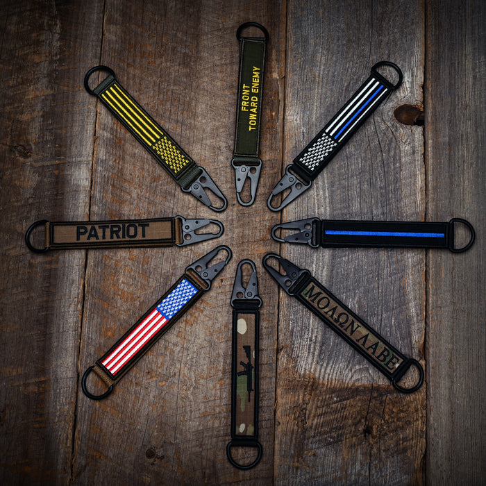 American Made Heavy Duty Tactical Keychain - Front Toward Enemy