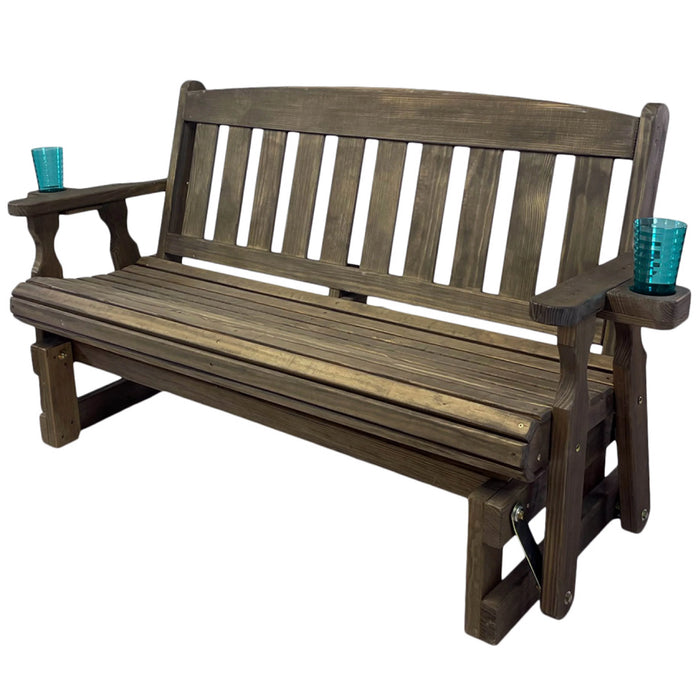 Amish Casual 4 Foot Mission Wood Porch Glider