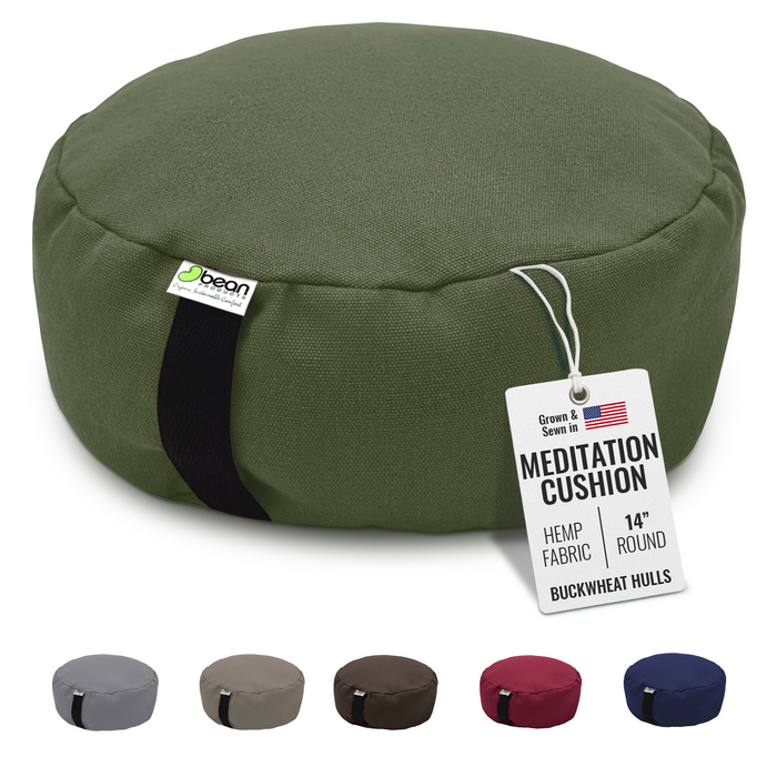 Hemp Zafu Meditation Cushion - 17 oz.
