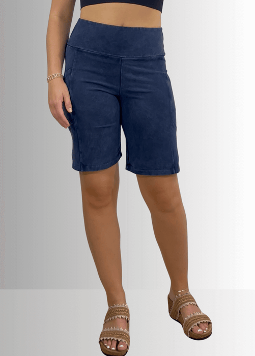 Perfect Fit Hybrid Cotton Shorts Dark Denim
