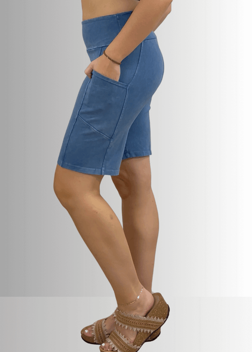 Perfect Fit Hybrid Cotton Shorts Dark Denim