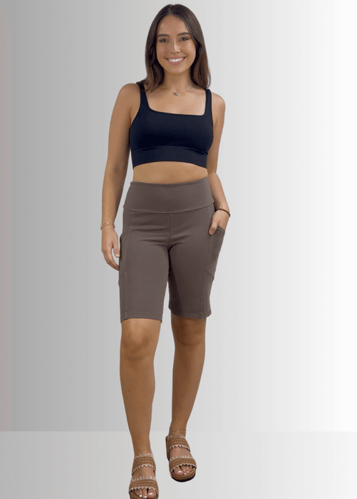 Perfect Fit Hybrid Cotton Shorts Dark Moss Green