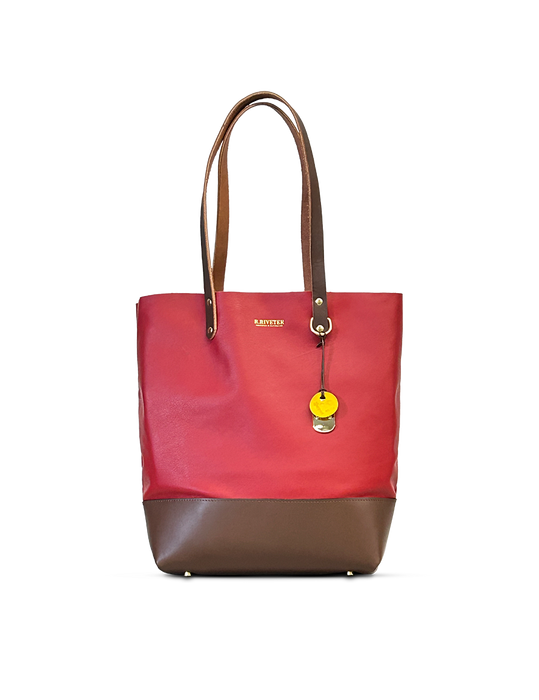 Emma Leather Tote | Red
