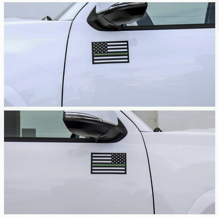 American Flag Vehicle Magnets - Black (Best-Seller)